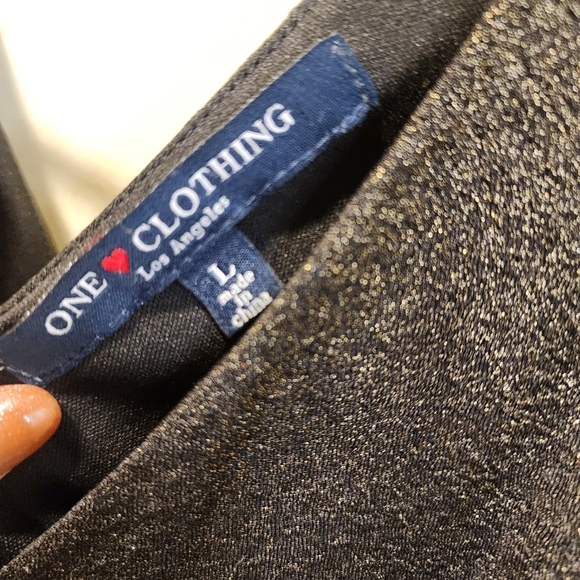 One Clothing Los Angeles Women'd Elegant Metallic  Sleeveless Party Dress L - Picture 2 of 9